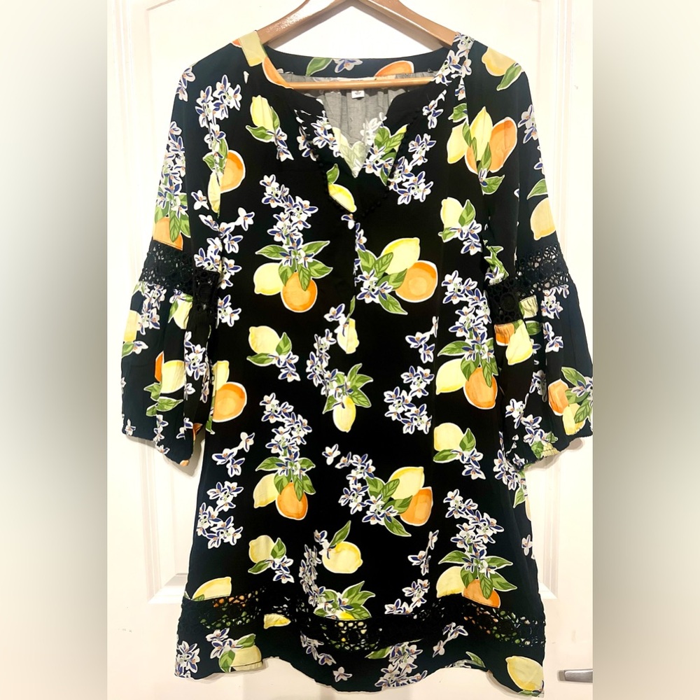 Crown & Ivy Black Floral Dress